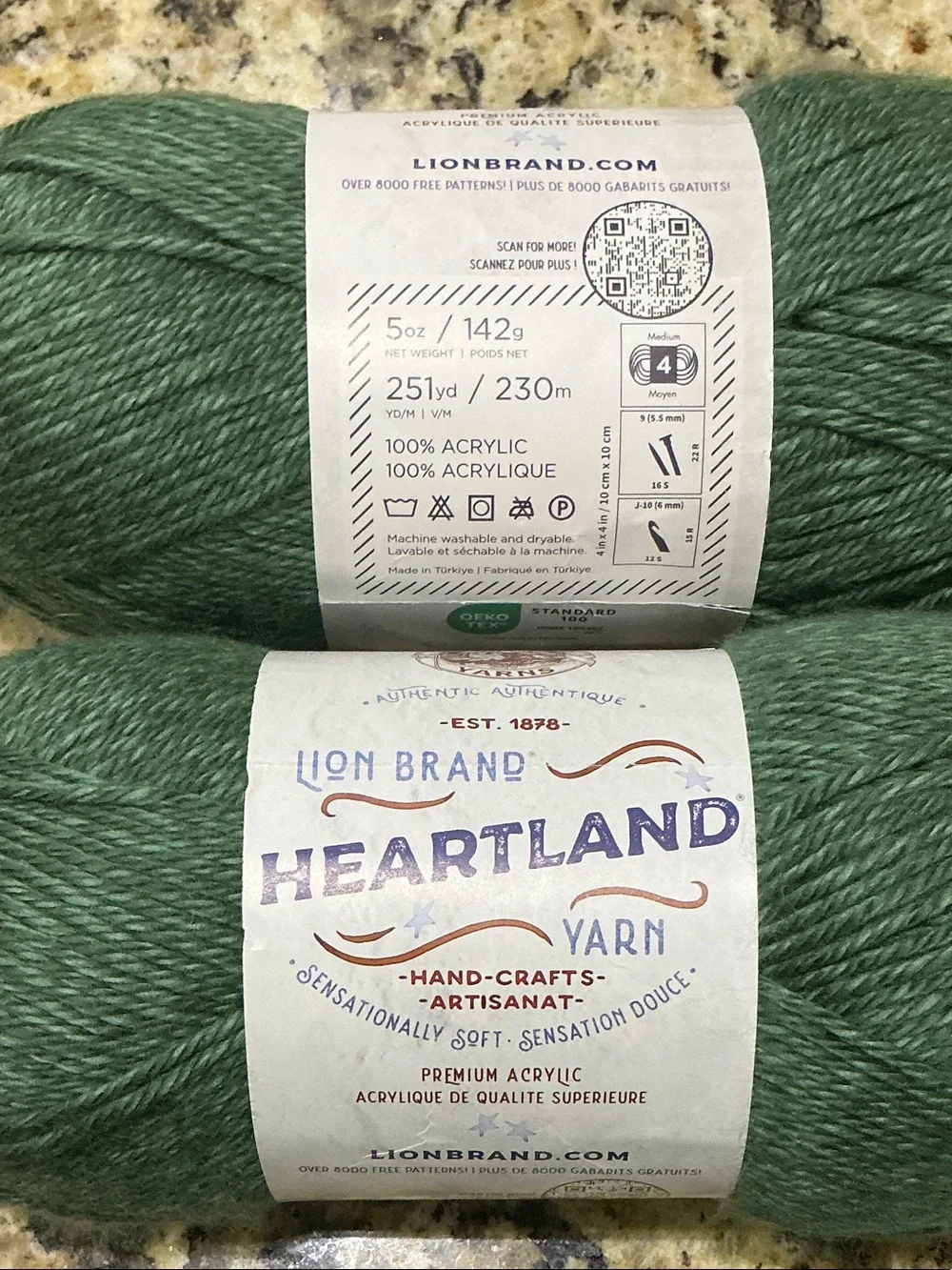 Lion Brand Heartland Yarn in Rocky Mountains - 2 Skeins - Picture 8 of 8